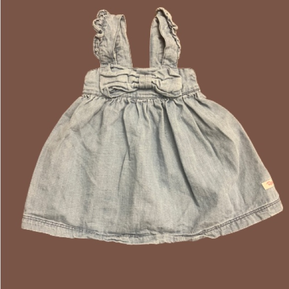 Ruffle Butts denim dress.